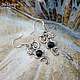 Earrings 'Marlene' Black onyx 925 sterling silver, Earrings, Yalta,  Фото №1