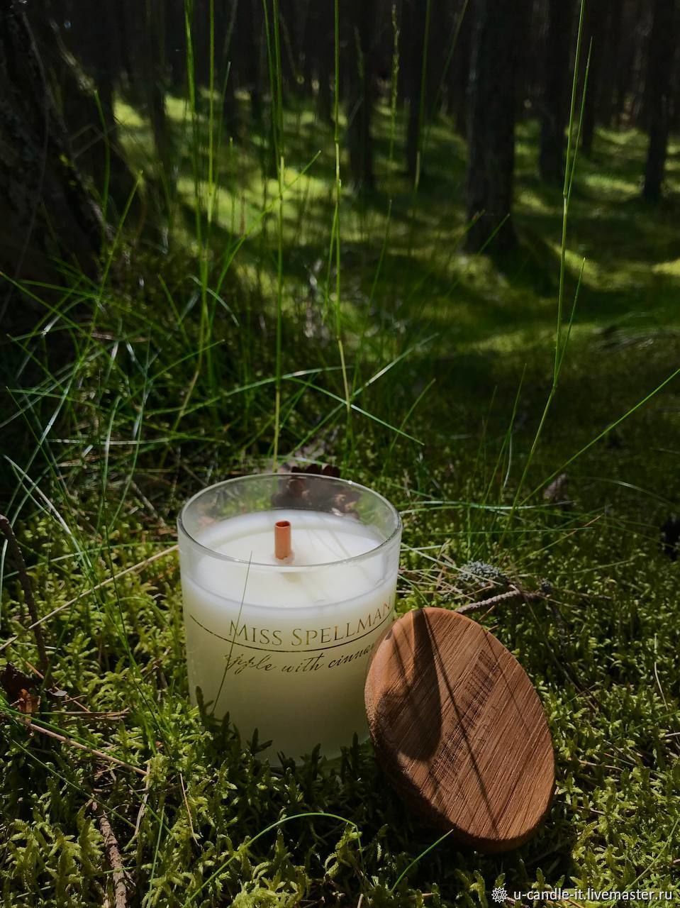 Ароматическая свеча в стакане, деревянный фитиль (300 мл) в интернет .
