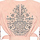 Light pink blouse with embroidery "King-Bird". Blouses. Plahta Viktoriya. Интернет-магазин Ярмарка Мастеров.  Фото №2