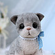 Котенок игрушка из шерсти