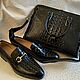 Bag men's shoes made of crocodile leather, in black. Men\'s bag. SHOES&BAGS. My Livemaster. Фото №6