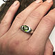 Women's silver handmade ring with Green Tourmaline. Engagement ring. Bauroom - vedic jewelry & gemstones (bauroom). My Livemaster. Фото №4