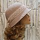 Шляпа от солнца женская из светло-серая с кружевом. Шляпы. Бохо стиль. Интернет-магазин Ярмарка Мастеров.  Фото №2