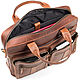 Leather business bag 'Guillermo '(red crazy). Classic Bag. Russian leather Guild. My Livemaster. Фото №5