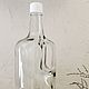 Бутылка с ручкой 1,75 л стеклянная прозрачное стекло, Заготовки для декупажа и росписи, Джубга,  Фото №1