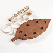 Куклы и игрушки handmade. Livemaster - original item Lace-up wooden Beech leaf. Handmade.