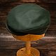 Заказать Кепка Flat cap плоская. Реглан из зелёной эко кожи на осень М24-38. MoroshkaHats Головные уборы. Ярмарка Мастеров. . Кепки Фото №3