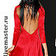 El vestido rojo de seda 'la Llama del dragón'. Dresses. Lana Kmekich (lanakmekich). Интернет-магазин Ярмарка Мастеров.  Фото №2