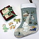 Рождественский носок 12 символов года (новогодний носок для подарков), Новогодний носок, Самара,  Фото №1
