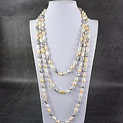Работы для детей, handmade. Livemaster - original item Natural River Baroque Pearls Long Beads. Handmade.