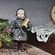 Ватная ёлочная игрушка "Егорка", Интерьерная кукла, Павлово,  Фото №1