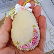 Сувениры и подарки handmade. Livemaster - original item Easter egg made of felt with embroidery.. Handmade.