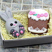 Косметика ручной работы handmade. Livemaster - original item Soap Set gift Rabbit and Easter Cake. Handmade.