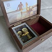Подарки к праздникам handmade. Livemaster - original item Music box for jewelry and rings made of walnut. Handmade.