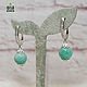 Earrings with natural amazonite mint Color. Earrings. Fabulous decoration (shpigajewelry). Online shopping on My Livemaster.  Фото №2