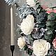 Интерьерный букет с пионами и пионовидными розами в стильной вазе. Элементы интерьера. Dayflowers.moscow/ Decorhome.moscow. Ярмарка Мастеров.  Фото №4