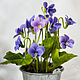 Forest violet. Arrangement in a tin bucket. Composition. KG_flowers. My Livemaster. Фото №4