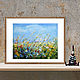 Order Painting Meadow flowers daisies forget-me-nots oil palette knife. Yulia Berseneva ColoredCatsArt. Livemaster. . Pictures Фото №3