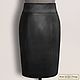 Pencil skirt 'Isidora' from natural. leather/suede (any color), Skirts, Podolsk,  Фото №1