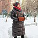 Clutch Hand bag made of suede with sheepskin fur Red Brown. Clutch. Katorina Rukodelnica HandMadeButik. My Livemaster. Фото №6