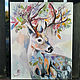 Paired paintings of Deer. Pictures. Annet Loginova. Online shopping on My Livemaster.  Фото №2