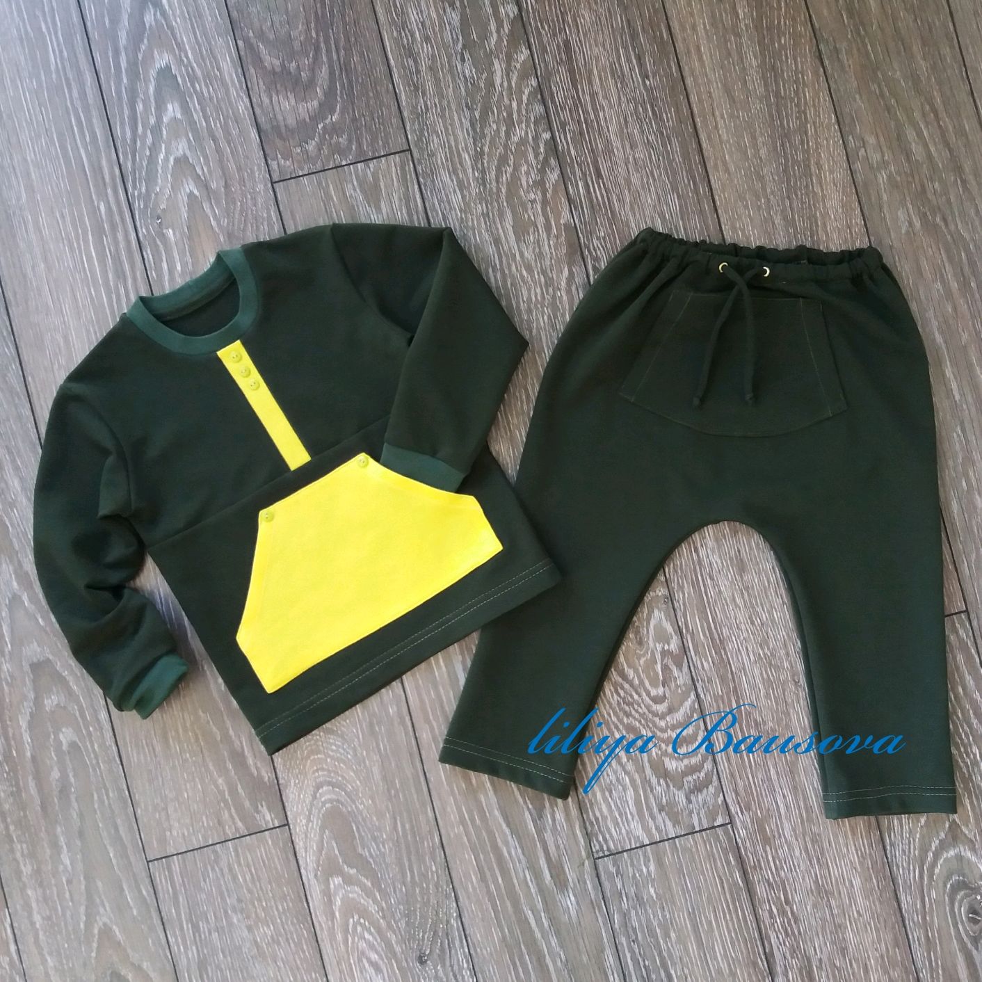 Комплект из свитшота и брюк "Хаки", Sweatshirts and hoodies, Borskoye,  Фото №1