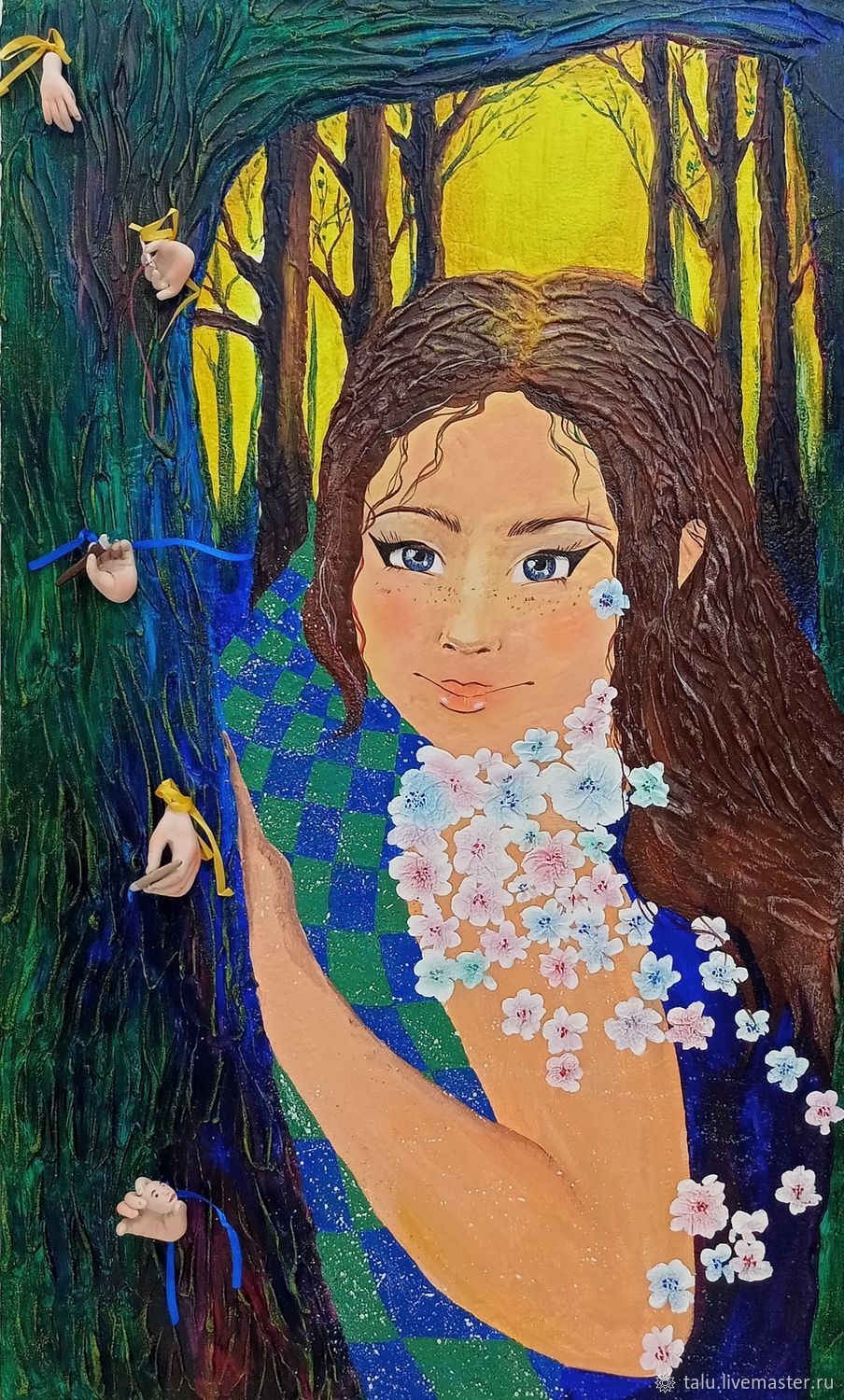 Купить картину Картина в ярких тонах с девушкой в интернет-магазине ...