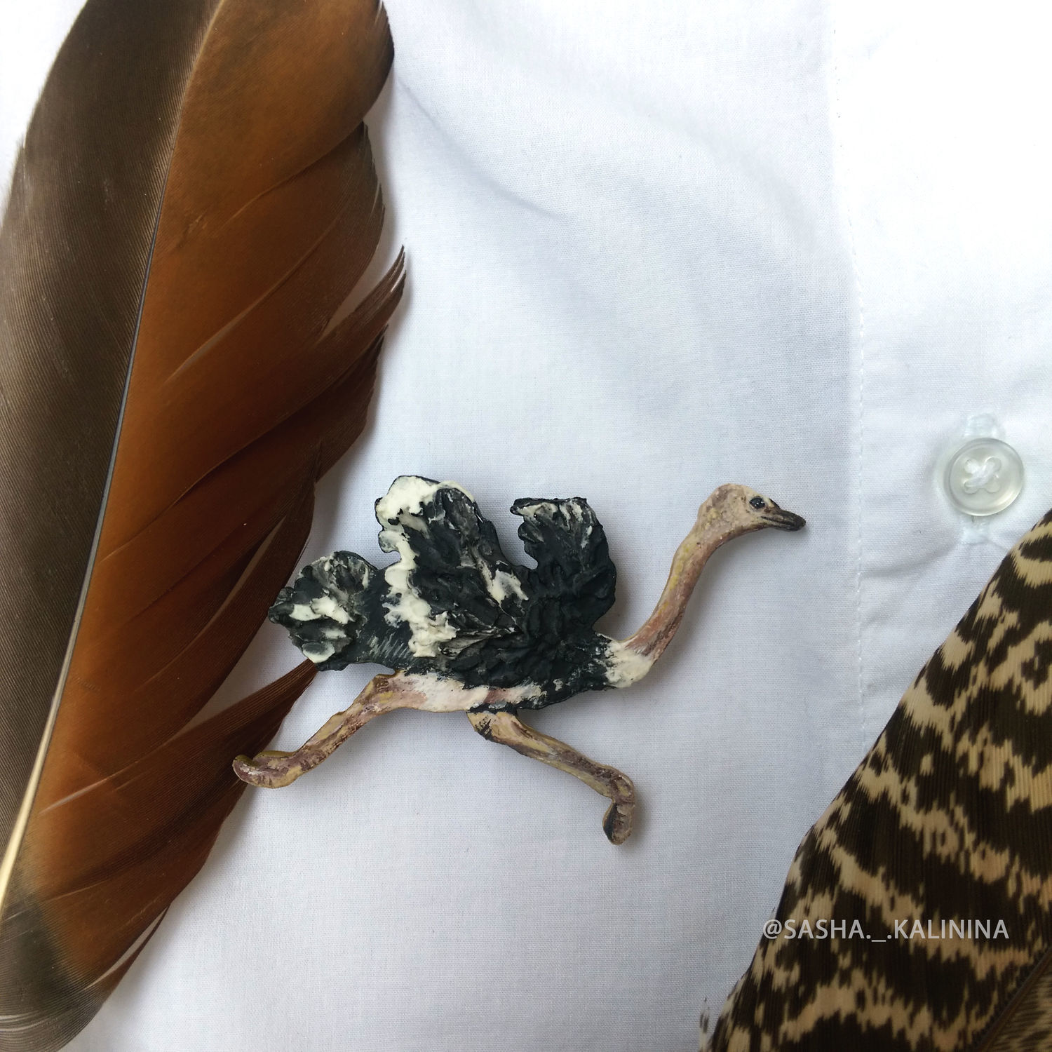 брошь страус. брошь страус. брошка страус своими руками. страус. страус хаба.