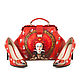Middle bag ' Red Queen'. Valise. Pelle Volare. My Livemaster. Фото №6