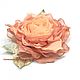 Order fabric flower. Rose brooch. Fading ' Ginger'. fioridellavita. Livemaster. . Brooches Фото №3