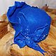 Hat felt blue with silk lining. Hats1. Fashion workshop madam YLora. Online shopping on My Livemaster.  Фото №2
