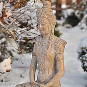 Дача и сад handmade. Livemaster - original item The sculpture of Buddha on a lotus is large under a tree. Handmade.