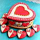 Pryanichnaya caja de joyería de Corazón. El conjunto de pan de jengibre para los enamorados, Gingerbread Cookies Set, Rostov-on-Don,  Фото №1