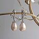 Серьги "Жасмин". Жемчуг Shell Pearl, Серьги классические, Санкт-Петербург,  Фото №1