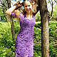 Dress is crocheted using Irish lace Purple dreams with sleeves. Dresses. Ольга Сойка Эйхeльбeрг ирландское кружево. Online shopping on My Livemaster.  Фото №2