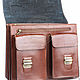 Men's leather briefcase 'Prestige' brown. Men\'s bag. Russian leather Guild. Online shopping on My Livemaster.  Фото №2