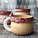 Order  Large mug mushroom fly agaric cheerful. alisbelldoll (alisbell). Livemaster. . Mugs and cups Фото №3