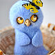 Felted toy owl, Felted Toy, Arkhangelsk,  Фото №1