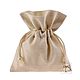 Beige linen bags | bag made of natural fabric with a drawstring, Baggie, Krasnoyarsk,  Фото №1