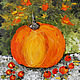 Still life vegetable pumpkin small oil painting 8" x 11". Pictures. Art Gallery by Natlya Zhdanova. Online shopping on My Livemaster.  Фото №2