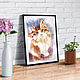 Order Painting cat portrait of an animal in watercolor 37h25 cm. Yulia Berseneva ColoredCatsArt. Livemaster. . Pictures Фото №3
