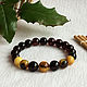Bracelet from Baltic amber, 10 mm, color is cherry, Bead bracelet, Kaliningrad,  Фото №1