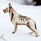 German shepherd porcelain, black painted in gold. Figurines. Moscow Kerry (porcelaindogs). My Livemaster. Фото №6