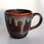 Керамический горшок-вазочка с резным декором