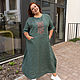 Order Linen dress  eucalyptus colour. NATALINI. Livemaster. . Dresses Фото №3