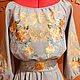Embroidered dress 'Autumn roses' ZHP3-146. Dresses. babushkin-komod. Ярмарка Мастеров.  Фото №6