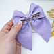 Lilac bow - embroidery 'Twigs, flowers'. Hairpins. annetka-ann (annetka-ann). Online shopping on My Livemaster.  Фото №2