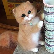 Куклы и игрушки handmade. Livemaster - original item Ryzhulka. Kitten made of wool. Handmade.