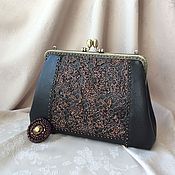 Сумки и аксессуары handmade. Livemaster - original item Handbag evening leather and lace DOLCE VITA. Handmade.