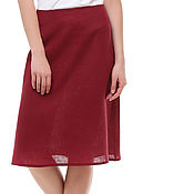 Одежда handmade. Livemaster - original item Basic cherry skirt made of 100% linen. Handmade.